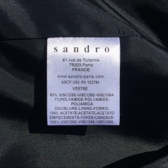 Sandro Jacquard Tailored Jacket Size Small - Picture 10 of 12